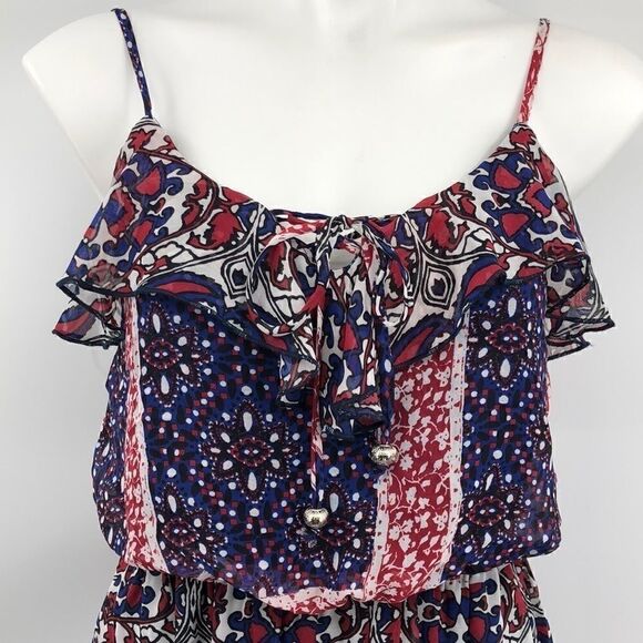 Speechless red blue print spaghetti strap summer dress - Picture 2 of 9
